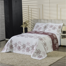 Cobre Leito Colcha Duo Queen 3 Peças Dupla Face Várias Estampas